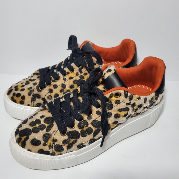 Qupid Leopard Maxmino Platform Sneakers Fits Like 6.5 - Picture 7 of 12